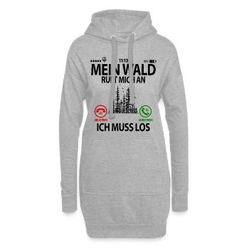 Waldarbeiter Waldliebhaber Sprüche lustige Humor - Hoodie-Kleid - Grau meliert - Vorne