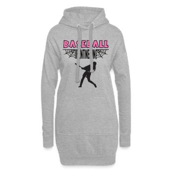 Baseball Rentnerin Baseballerin Rente Ruhestand - Hoodie-Kleid - Grau meliert - Vorne