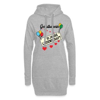 Gerüstbauerin 10 jähriges Jubiläum Gerüstbau Jubi - Hoodie-Kleid - Grau meliert - Vorne