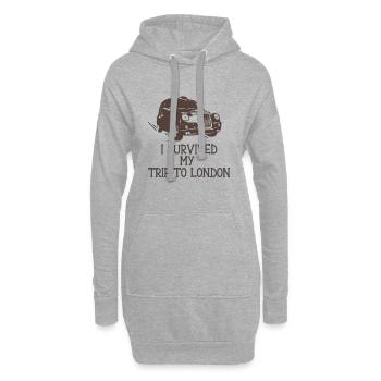 surviving the journey - Sweat-shirt à capuche long Femme - gris chiné - Devant