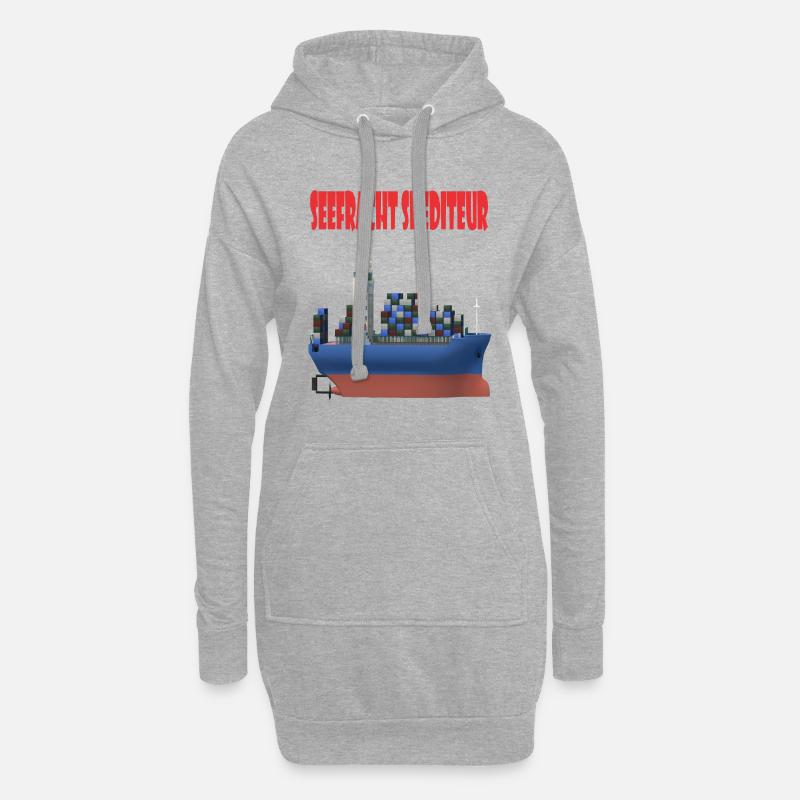 Spediteur - Hoodie-Kleid - Grau meliert