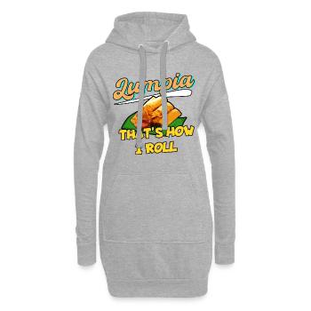Philippinen Filipino Frühlingsrolle I Geschenk - Hoodie-Kleid - Grau meliert - Vorne