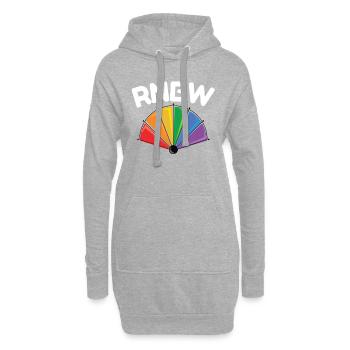 RNBW Rainbow Regenbogen | Geschenk Fun Bunt Color - Hoodie-Kleid - Grau meliert - Vorne
