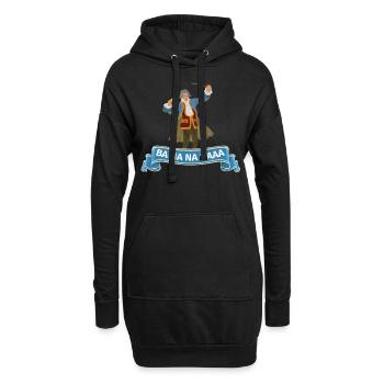 Lustiger Bananana Ludwig Van Beethoven Komponist - Hoodie-Kleid - Schwarz - Vorne