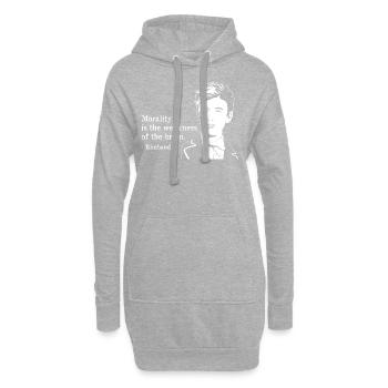 Moral Französischer Dichter Arthur Rimbaud Zitat Produkt - Hoodie-Kleid - Grau meliert - Vorne