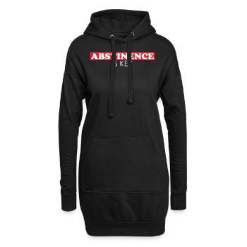 L’abstinence est la conception clé - Sweat-shirt à capuche long Femme - noir - Devant