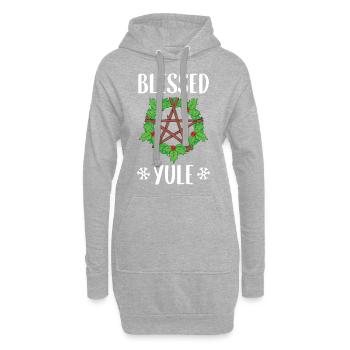 Gesegnete Yule Pagan Wintersonnenwende Design - Hoodie-Kleid - Grau meliert - Vorne