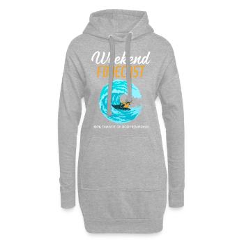 Wochenendprognose Bodyboard Bodyboard Grafik - Hoodie-Kleid - Grau meliert - Vorne