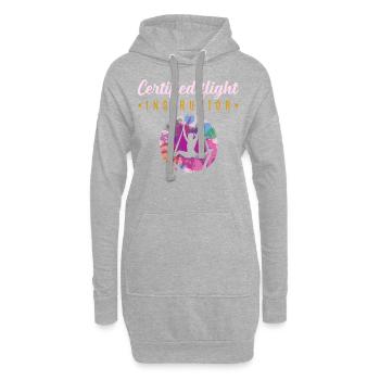 Drôle d’instructeur aerialiste Aerial Yoga Aerial - Sweat-shirt à capuche long Femme - gris chiné - Devant