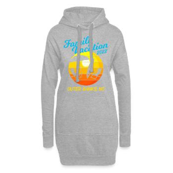Vacances en famille à North Carolina Beach 2022 Extérieur - Sweat-shirt à capuche long Femme - gris chiné - Devant