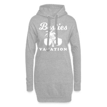 Besties Vacation Best Friends Trip graphique - Sweat-shirt à capuche long Femme - gris chiné - Devant
