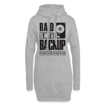 RAID Is Not A Backup Spruch für System Admin - Hoodie-Kleid - Grau meliert - Vorne