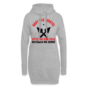 Maurer Lustige Sprüche - Hoodie-Kleid - Grau meliert - Vorne