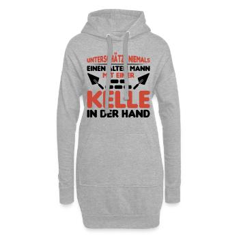 Maurer Lustige Sprüche - Hoodie-Kleid - Grau meliert - Vorne