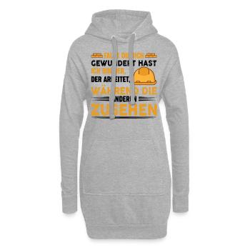 Maurer Lustige Sprüche - Hoodie-Kleid - Grau meliert - Vorne