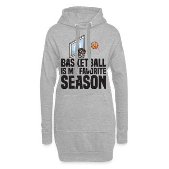 Le basketball est ma saison préférée pour les joueurs de basket-ball - Sweat-shirt à capuche long Femme - gris chiné - Devant