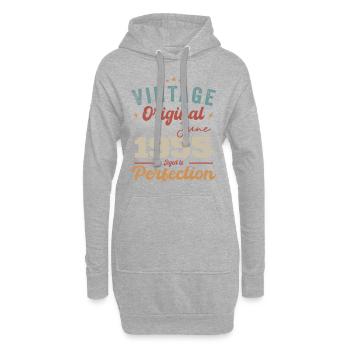 Juin 1955 Vieilli à la perfection Millésime juin 1955 - Sweat-shirt à capuche long Femme - gris chiné - Devant