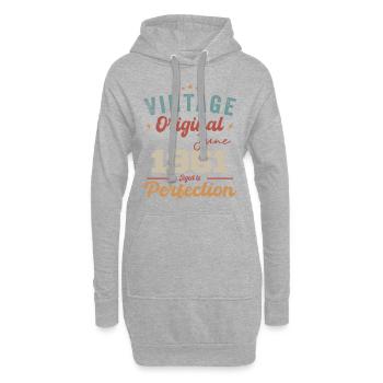 June 1961 Aged to Perfection June 1961 vintage - Hoodie-Kleid - Grau meliert - Vorne
