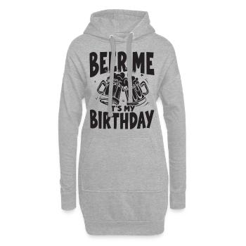 Beer Me Beer Its My Birthday, Squad Party und - Hoodie-Kleid - Grau meliert - Vorne