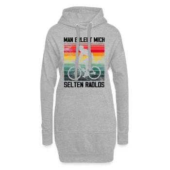 Radler Rennradfahrer Man Erlebt Mich Selten Radlos - Hoodie-Kleid - Grau meliert - Vorne
