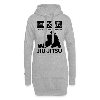 Jiu-Jitsu Brésilien - Sweat-shirt à capuche long Femme - gris chiné - Devant