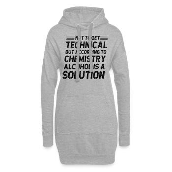 Not to get technical but according to chemistry - Hoodie-Kleid - Grau meliert - Vorne
