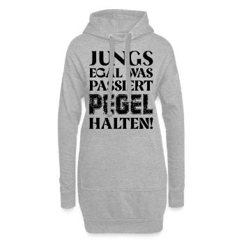 Jungs egal was passiert Pegel halten Bier Alk - Hoodie-Kleid - Grau meliert - Vorne