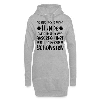 Es gibt so viele Hunde auf der Welt ausgerechnet - Hoodie-Kleid - Grau meliert - Vorne