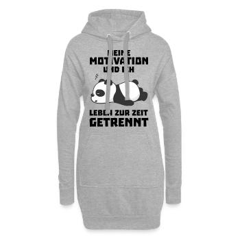 Meine Motivation und ich leben zur Zeit getrennt - Hoodie-Kleid - Grau meliert - Vorne
