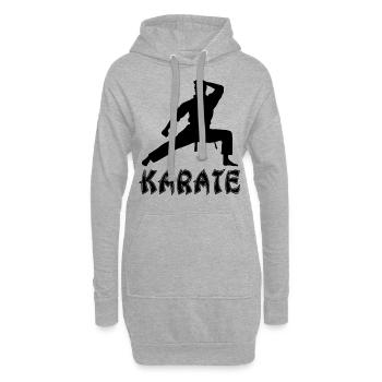 Karate - Hoodie-Kleid - Grau meliert - Vorne