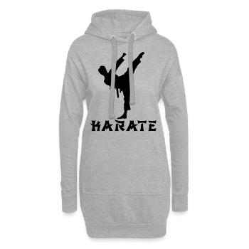 Karate - Hoodie-Kleid - Grau meliert - Vorne