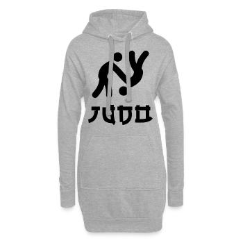 Judo - Sweat-shirt à capuche long Femme - gris chiné - Devant