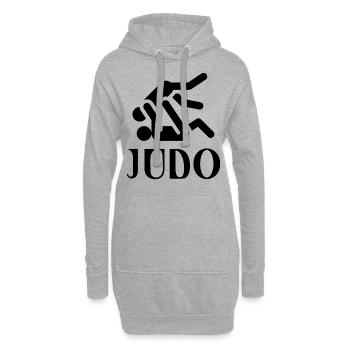 Judo - Sweat-shirt à capuche long Femme - gris chiné - Devant