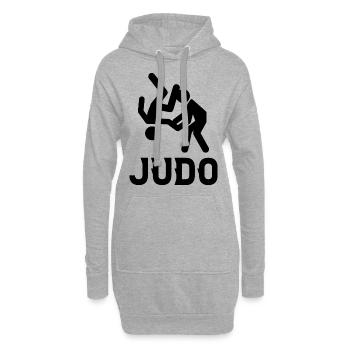 Judo - Sweat-shirt à capuche long Femme - gris chiné - Devant