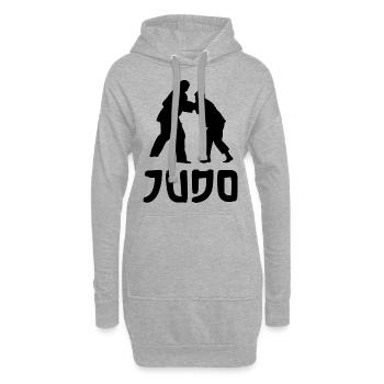 Judo - Hoodie-Kleid - Grau meliert - Vorne