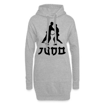 Judo - Sweat-shirt à capuche long Femme - gris chiné - Devant
