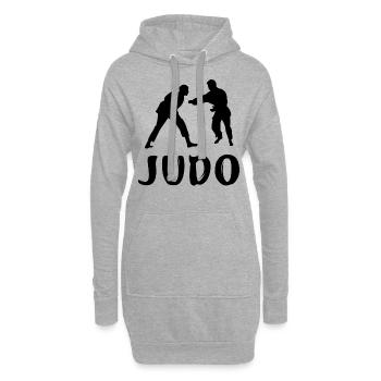 Judo - Sweat-shirt à capuche long Femme - gris chiné - Devant