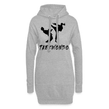 Taekwondo - Hoodie-Kleid - Grau meliert - Vorne