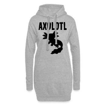 Axolotl - Hoodie-Kleid - Grau meliert - Vorne