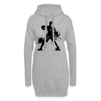 Boxen - Hoodie-Kleid - Grau meliert - Vorne