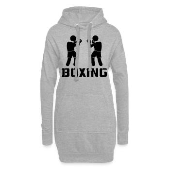Boxen - Hoodie-Kleid - Grau meliert - Vorne
