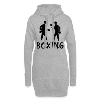 Boxen - Hoodie-Kleid - Grau meliert - Vorne