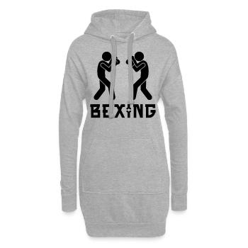Boxen - Hoodie-Kleid - Grau meliert - Vorne