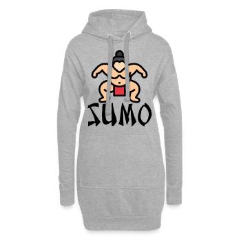 Sumo - Hoodie-Kleid - Grau meliert - Vorne