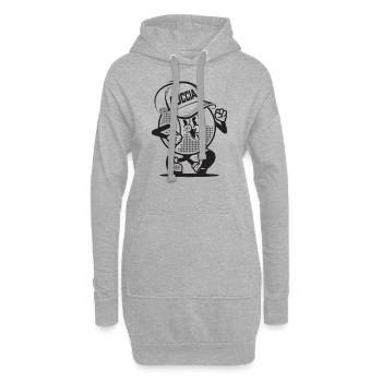 Bocciaspieler Bekleidung mit Boccia Kugeln Boccia - Hoodie-Kleid - Grau meliert - Vorne