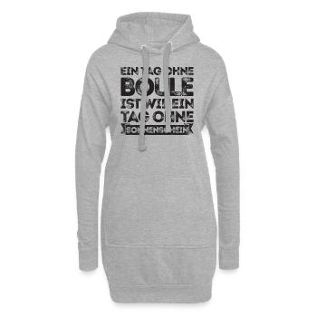 Ein Tag ohne Boule ist wie... Bouler Boulespieler - Hoodie-Kleid - Grau meliert - Vorne