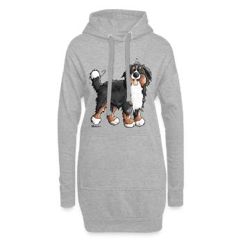 Bonne bouvier bernois - Chien - Chiens - Sweat-shirt à capuche long Femme - gris chiné - Devant