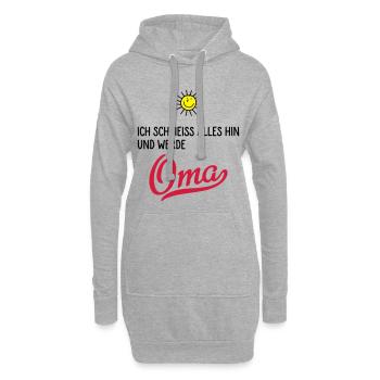 oma - Hoodie-Kleid - Grau meliert - Vorne
