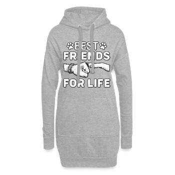 Best friends for life Dalmatiner - Hoodie-Kleid - Grau meliert - Vorne