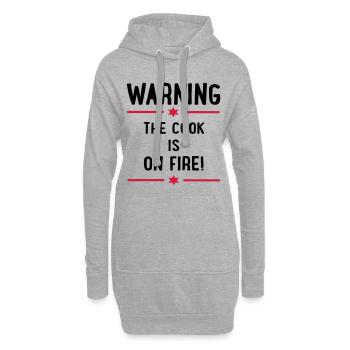 Lustige Sprüche für Köche - Hoodie-Kleid - Grau meliert - Vorne